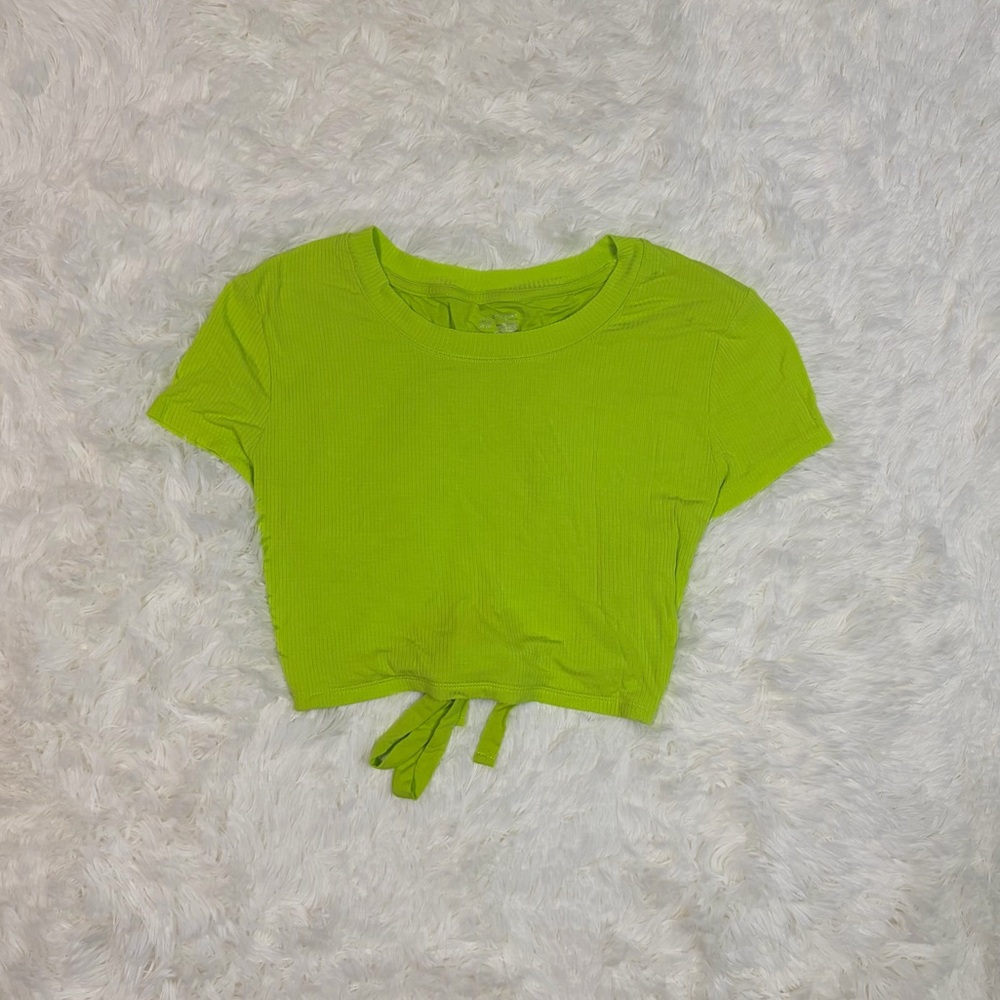 Aerie Green Openback Crop Top